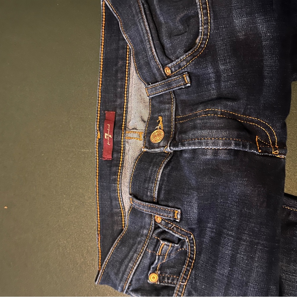 7 For All Mankind Dark Blue Bootcut Jeans